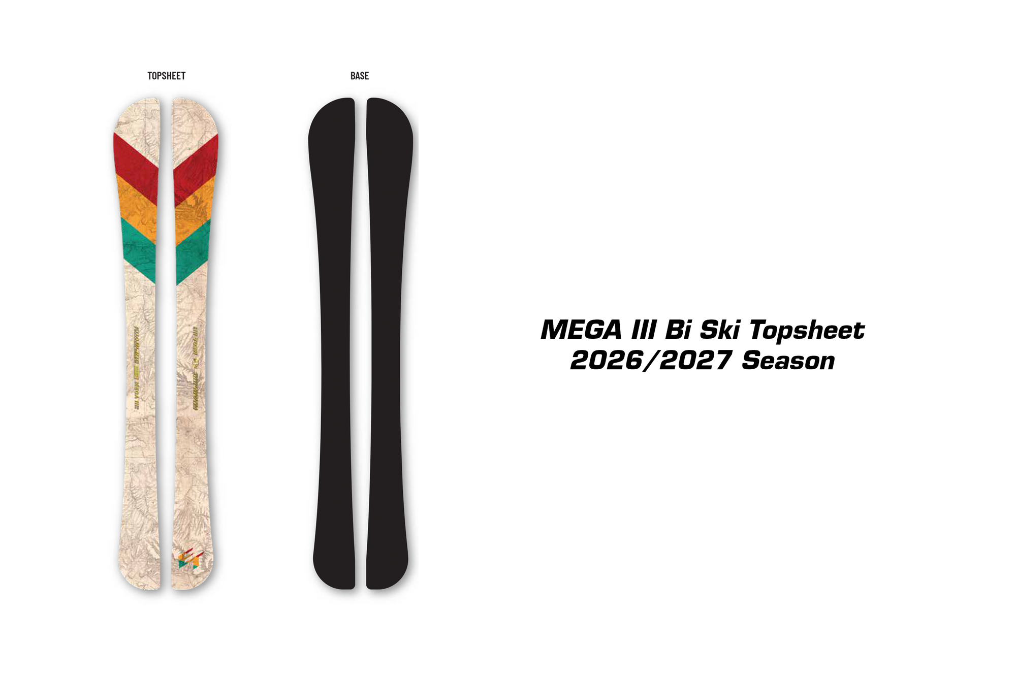 Mega III Topo Bi-ski Skis
