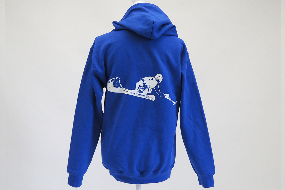 Zip Up Hooded Sit Skier Sweatshirt