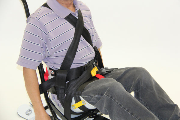 The Bi-Unique Glove Seating with a person in the seat