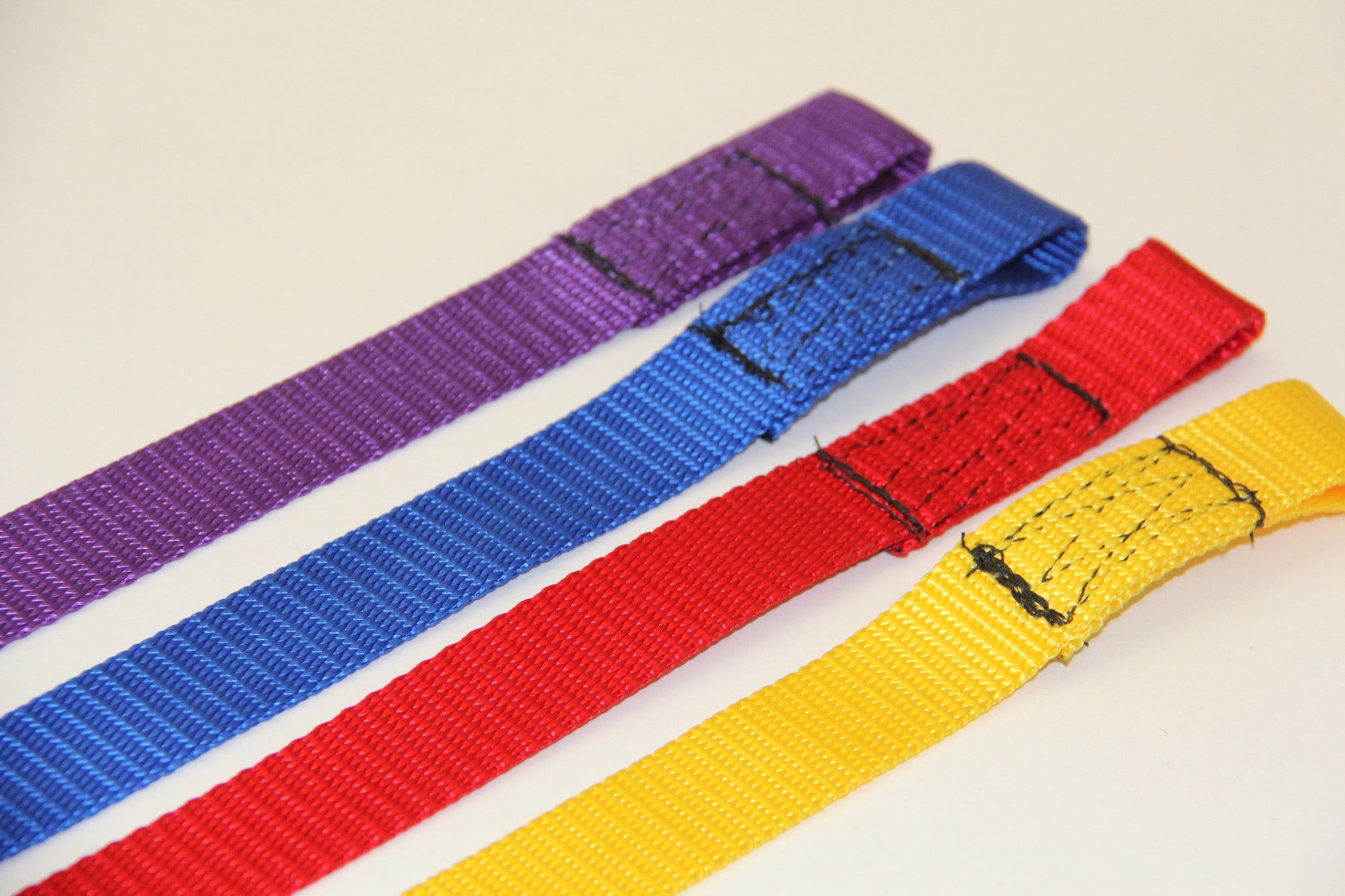 The colors available: purple, blue, red, and yellow
